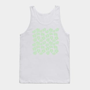 Aesthetic Light Green Flowers Retro Daisy Tank Top